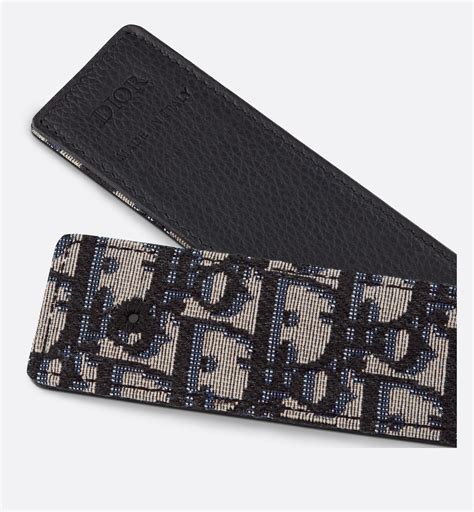 Reversible Belt Strap Beige and Black Dior Oblique Jacquard and 